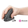Trust Verto vezeték nélküli ergonómikus fekete egér #01