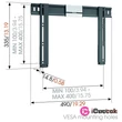 Vogels THIN405BK 26"-55" VESA 400x400 fix fali konzol #02