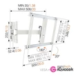 Vogels THIN445WH 26"-55" VESA 400x400  dönthető és forgatható fehér fali konzol #01