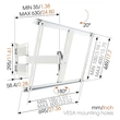 Vogels THIN545WH 40"-65" VESA 600x400 dönthető és forgatható fehér fali konzol #01