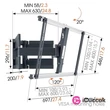 Vogels THIN550 40"-100" VESA 600x400 dönthető és forgatható fehér fali konzol #01