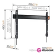 Vogels W50080 40"-100" VESA 600x400 fix fali konzol #01