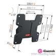 Vogels W50610 19"-43" VESA 200x200 dönthető fali konzol #01