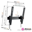Vogels W50710 32"-55" VESA 400x400 dönthető fali konzol #01