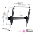 Vogels W50810 40"-65" VESA 600x400 dönthető fali konzol #01