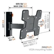 Vogels W52060 19"-43" VESA 200x200 dönthető és forgatható fali TV konzol #01