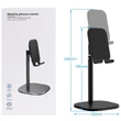 Univerzális állítható magasságú asztali állvány telefonhoz vagy táblagéphez - Extreme V.2 - fekete