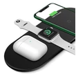 Extreme Qi univerzális vezeték nélküli töltő állomás - 15W - Extreme WR-13 Wireless Charger 3in1 - Qi eszköz/Apple iWatch/TWS Airpods - fekete