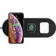 Extreme Qi univerzális vezeték nélküli töltő állomás - 15W - Extreme WR-13 Wireless Charger 3in1 - Qi eszköz/Apple iWatch/TWS Airpods - fekete