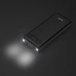 Univerzális hordozható, asztali akkumulátor töltő - HOCO Mige B20A Power Bank - 2xUSB - 20.000 mAh - fekete