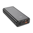 Univerzális hordozható, asztali akkumulátor töltő - HOCO J45 Pro Power Bank - 2xUSB+Type-C+Lightning +MicroUSB+PD+QC3.0 - 10.000 mAh - fekete