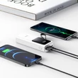 Univerzális hordozható, asztali akkumulátor töltő - HOCO J41 Pro Power Bank - USB+Type-C + Lightning + PD3.0+QC3.0 - 10.000 mAh - fehér
