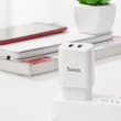 HOCO 2xUSB hálózati töltő adapter - 5V/2.1A - HOCO C62A Dual Port Charger - fehér