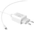 HOCO 2xUSB hálózati töltő adapter + lightning kábel - 5V/2.1A - HOCO C62A Dual Port Charger Set - fehér