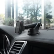 Univerzális műszerfalra/szélvédőre helyezhető mágneses PDA/GSM autós tartó - HOCO CA42 Cool Journey Super Magnetic Car Holder - fekete