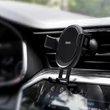 Univerzális szellőzőrácsba illeszthető PDA/GSM autós tartó 3,5-6" méretű készülékekhez - HOCO CA56 Metal In-Car Holder - fekete