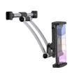 HOCO univerzális fejtámlára szerelhető telefon/tablet autós tartó 4 - 10,5" méretű készülékekhez - HOCO CA62 Backrest In-car Holder - fekete/ezüst