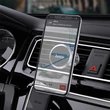 Univerzális szellőzőrácsba illeszthető mágneses PDA/GSM autós tartó - HOCO CA69 Air Outlet Super Long Metal Magnetic Car Holder - fekete