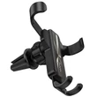 Univerzális szellőzőrácsba illeszthető PDA/GSM autós tartó 4,7-7" méretű készülékekhez - HOCO CA71 Dignity Air Outlet Gravity In-Car Holder - fekete