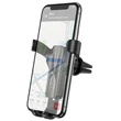 Univerzális szellőzőrácsba illeszthető PDA/GSM autós tartó 4,7-7" méretű készülékekhez - HOCO CA71 Dignity Air Outlet Gravity In-Car Holder - fekete