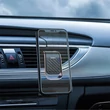 Univerzális szellőzőrácsba illeszthető mágneses PDA/GSM autós tartó - HOCO CA74 Universe Air Outlet Magnetic Car Holder - fekete/ezüst