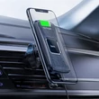 HOCO szellőzőrácsba illeszthető / műszerfalra ragasztható vezeték nélküli autós töltő/tartó - 5V/2A - HOCO CA75 Magnetic Wireless Fast Charging - fekete