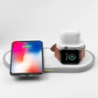 HOCO Qi univerzális vezeték nélküli töltő állomás - 10W - HOCO CW21 Wireless Fast Charger 3in1 - Qi eszköz/Apple iWatch/TWS Airpods - fehér