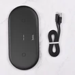HOCO Qi univerzális vezeték nélküli töltő állomás - 5V/3A - HOCO CW23 Dual 2in1 Wireless Charger - fekete - Qi szabványos