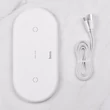 HOCO Qi univerzális vezeték nélküli töltő állomás - 5V/3A - HOCO CW23 Dual 2in1 Wireless Charger - fehér - Qi szabványos