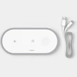 HOCO Qi univerzális vezeték nélküli töltő állomás - 10W - HOCO CW24 Wireless Fast Charger 3in1 - Qi eszköz/Apple iWatch/TWS Airpods - fehér