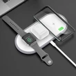 HOCO Qi univerzális vezeték nélküli töltő állomás - 10W - HOCO CW24 Wireless Fast Charger 3in1 - Qi eszköz/Apple iWatch/TWS Airpods - fehér