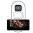 HOCO Qi univerzális vezeték nélküli töltő állomás - 10W - HOCO CW24 Wireless Fast Charger 3in1 - Qi eszköz/Apple iWatch/TWS Airpods - fehér
