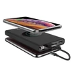 Univerzális hordozható, asztali vezetékmentes akkumulátor töltő - HOCO J37 Power Bank - 2xUSB+Type-C+microUSB+Wireless - 10.000 mAh - fekete