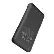 Univerzális hordozható, asztali akkumulátor töltő - HOCO J48 Nimbe Power Bank - 2xUSB+microUSB+Type-C - 10.000 mAh - fekete