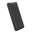 Univerzális hordozható, asztali akkumulátor töltő - HOCO J48 Nimbe Power Bank - 2xUSB+microUSB+Type-C - 10.000 mAh - fekete