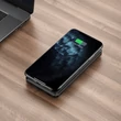 Univerzális hordozható, asztali akkumulátor töltő - HOCO J50 Power Bank - Type-C+ microUSB + Lightning +Wireless Charging - 10.000 mAh - fekete