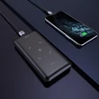 Univerzális hordozható, asztali akkumulátor töltő - HOCO J50 Power Bank - Type-C+ microUSB + Lightning +Wireless Charging - 10.000 mAh - fekete
