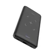 Univerzális hordozható, asztali akkumulátor töltő - HOCO J50 Power Bank - Type-C+ microUSB + Lightning +Wireless Charging - 10.000 mAh - fekete