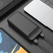 Univerzális hordozható, asztali akkumulátor töltő - HOCO J52A Power Bank - 2xUSB - 20.000 mAh - fekete