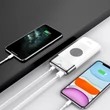 Univerzális hordozható, asztali akkumulátor töltő - HOCO J63 Power Bank - USB + Type-C + micro USB + PD + QC3.0 Wireless Charging - 10.000 mAh - fehér