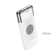 Univerzális hordozható, asztali akkumulátor töltő - HOCO J63 Power Bank - USB + Type-C + micro USB + PD + QC3.0 Wireless Charging - 10.000 mAh - fehér