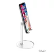 HOCO univerzális asztali telefon/tablet tartó 4,7-10" méretű készülékhez - HOCO PH15 Aluminium Alloy Table Stand - ezüst