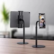 HOCO univerzális asztali telefon/tablet tartó 4,7-10" méretű készülékhez - HOCO PH30 Metal Desktop Stand - fekete