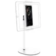 HOCO univerzális asztali telefon/tablet tartó 4,7-10" méretű készülékhez - HOCO PH31 Metal Table Stand - fehér/ezüst