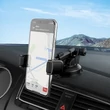 Univerzális műszerfalra/szélvédőre helyezhető PDA/GSM autós tartó - HOCO S12 Lite Car Holder - fekete