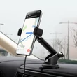 HOCO vezeték nélküli autós tartó/gyorstöltő - 10 W - HOCO S12 Wireless Fast Charging Car Holder - Qi szabványos - fekete