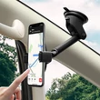 HOCO vezeték nélküli autós tartó/gyorstöltő - 10 W - HOCO S12 Wireless Fast Charging Car Holder - Qi szabványos - fekete