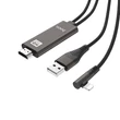 HOCO Lightning + USB + HDMI kábel 2 m-es vezetékkel - HOCO UA14 Lightning to HDMI Audio/Video HD Cable Adapter - fekete