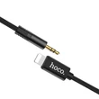 Lightning - 3,5 mm jack audio kábel 1 m-es vezetékkel - HOCO UPA13 Lightning Digital Audio Conversion Cable - fekete