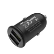 HOCO 2xUSB szivargyújtós töltő adapter - 5V/3,1A - HOCO Z30 Fast Charge - fekete